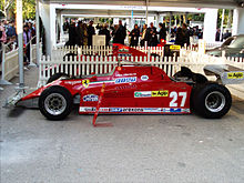 La 126 CK de Gilles Villeneuve de 1981 présentée au festival de Goodwood