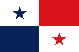 The flag of Panama.