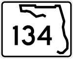 Straßenschild der Florida State Road 134