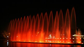 Fountains at Mellat Park.
