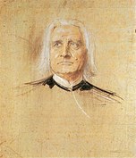 Portret vanFranz Liszt, 1880, Städtische Galerie im Lenbachhaus, München