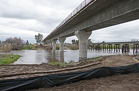 Construction of the Fresno River Viaduct in 2017