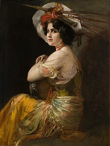 Rosario Guerrero Carmen rolean, egilea Friedrich August von Kaulbach, 1908 ingurukoa