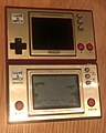 The Game & Watch Super Mario Bros. compared with a Game & Watch Parachute console