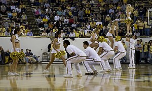 Georgia Tech Yellow Jacket cheerleaders at a 2...