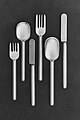 Silver flatware designed for Argenteria Ricci in 1971. Reintroduced by CB2 in 2022.