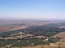 The Syrian Golan Heights occupied by Israel since the Six-Day War Golan heights border.jpg