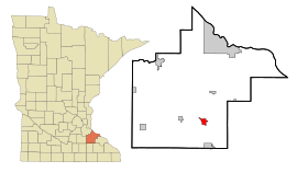 Goodhue County Minnesota Incorporated and Unincorporated areas Zumbrota Highlighted.svg