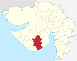 Amreli District location in Gujarat, India.