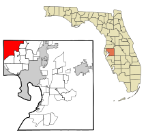 Location in Hillsborough County and the state of Florida