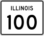 Illinois Route 100 marker