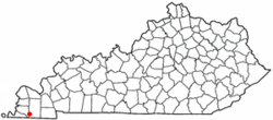 Location of Water Valley, Kentucky