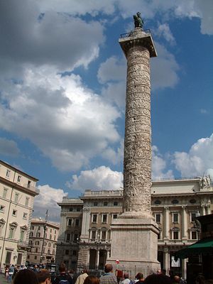 The Column of Marcus Aurelius in the square, w...