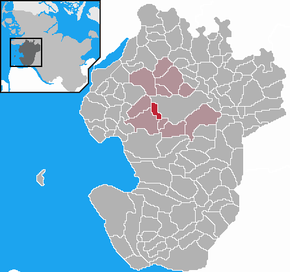 Poziția Lohe-Rickelshof pe harta districtului Dithmarschen