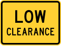 W12-2TP Low clearance (plaque)