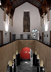 Faculty of Law, main hall, Lady Justice in the centre Maastricht, Oud Gouvernement, interieur12.jpg