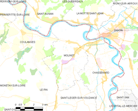 Mapa obce Molinet