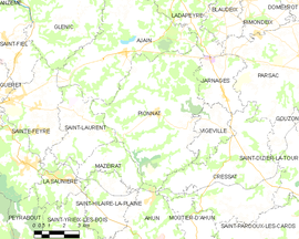 Mapa obce Pionnat