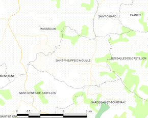 Poziția localității Saint-Philippe-d'Aiguille