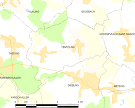 Mapa obce Tenteling
