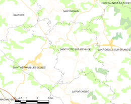 Saint-Vitte-sur-Briance – Mappa