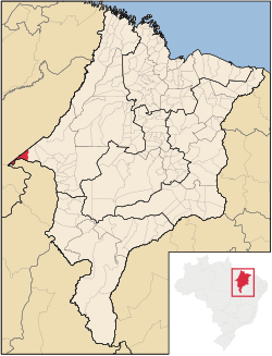 Localização de São Pedro da Água Branca no Maranhão
