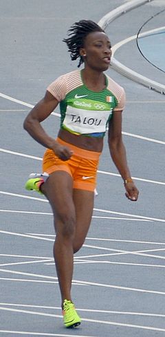 Marie-Josée Ta Lou running on a track