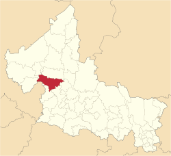 Vị trí của đô thị trong bang San Luis Potosí