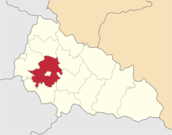 Location of Mukačeves rajons