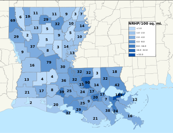 NRHP Луизиана Map.svg