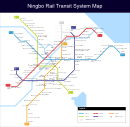 Карта на транзитната система за железопътен транспорт в Нингбо en.svg