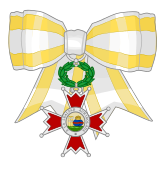 Optional Dame's Bow of the Silver Cross of the Order of Isabella the Catholic.svg