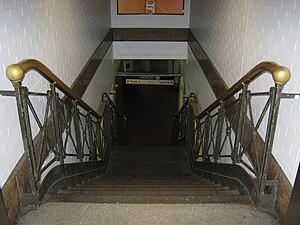 One of the last remnants of the original Penn Station, a staircase between tracks 3 and 4