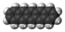 Space-filling model of the pentacene molecule