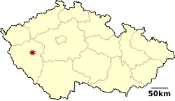 Location of Plzeň in the Czech Republic