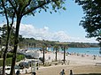 La plage de Port Manech (Lann-Benaven) à Névez, à l'ouest de l'embouchure de l'Aven dans le Finistère Sud.