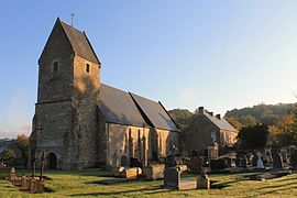 The church in Préaux-Bocage