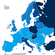 European national parliaments with representatives from right-wing populist parties in July 2023:

 Right-wing populists represented in the parliament
 Right-wing populists providing external support for government
 Right-wing populists involved in the government
 Right-wing populists appoint prime minister/president Right-wing populist parties in European national parliaments (Mai 2019).png