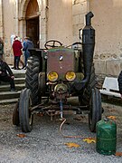 SFV 551, chauffage de la boule chaude avec un brûleur à gaz avant démarrage.