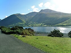 Scafell Pike od jezera Wastwater