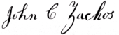 signature de John Celivergos Zachos