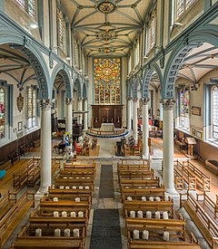 Inside the nave of St Katharine Cree, looking east to the altar St Katharine Cree Church Interior 1, London, UK - Diliff.jpg