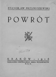Stanisław Przybyszewski Powrót (Przybyszewski, 1916)