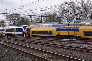 The two trains involved in the collision near Westerpark