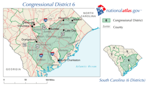 United States House of Representatives, South Carolina District 6 map.png