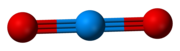 Ball-and-stick model of [UO2]2+