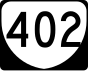 State Route 402 marker