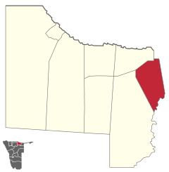 Karte Ncuncuni (Wahlkreis) in Namibia