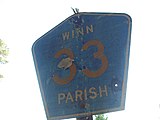 Marker for Winn Parish Road 33, off of LA 1230