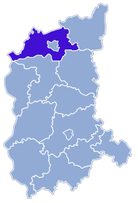 Okres Gorzów na mapě vojvodství